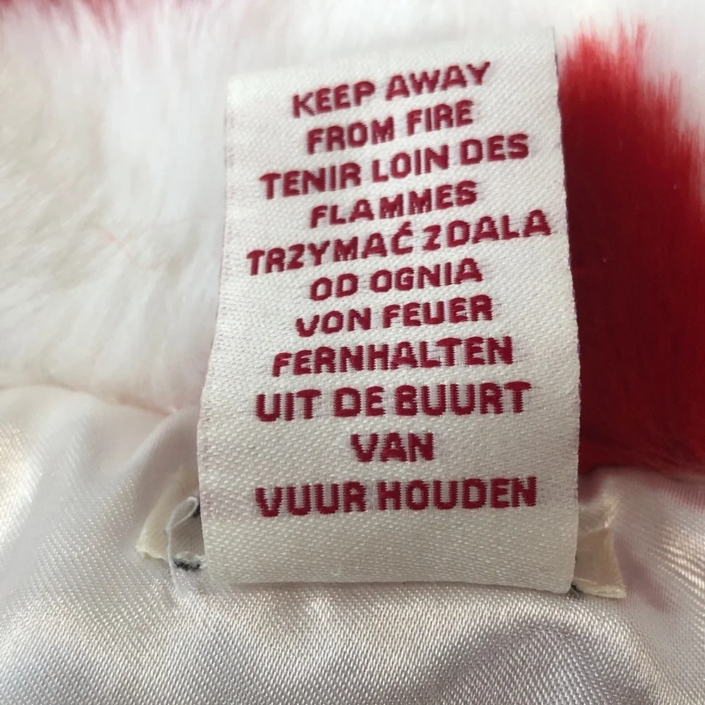 Max Studio Kids Faux Fur Vest with Red and White Hearts all over Little Girls XS